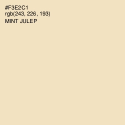 #F3E2C1 - Mint Julep Color Image