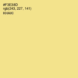 #F3E38D - Khaki Color Image