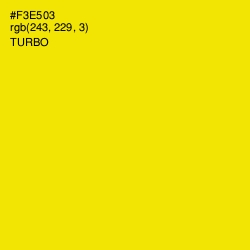 #F3E503 - Turbo Color Image