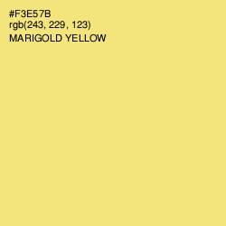 #F3E57B - Marigold Yellow Color Image