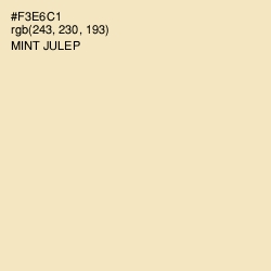 #F3E6C1 - Mint Julep Color Image