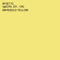 #F3E77C - Marigold Yellow Color Image