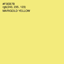 #F3EB7B - Marigold Yellow Color Image