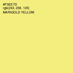 #F3EE7D - Marigold Yellow Color Image