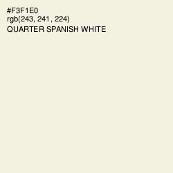 #F3F1E0 - Quarter Spanish White Color Image