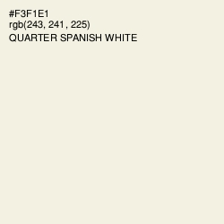 #F3F1E1 - Quarter Spanish White Color Image