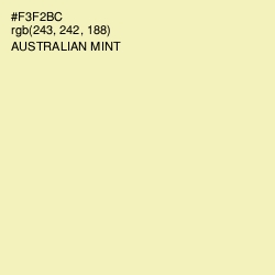 #F3F2BC - Australian Mint Color Image