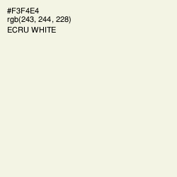 #F3F4E4 - Ecru White Color Image