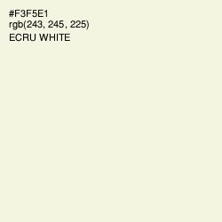 #F3F5E1 - Ecru White Color Image