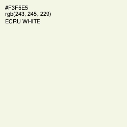 #F3F5E5 - Ecru White Color Image