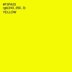 #F3FA03 - Yellow Color Image