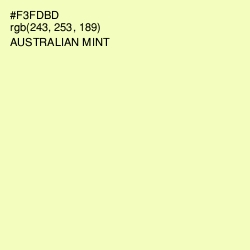 #F3FDBD - Australian Mint Color Image