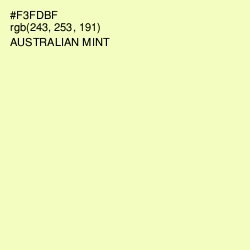 #F3FDBF - Australian Mint Color Image