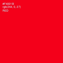 #F4001B - Red Color Image