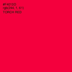 #F4013D - Torch Red Color Image