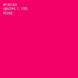 #F40169 - Rose Color Image