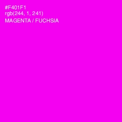 #F401F1 - Magenta / Fuchsia Color Image