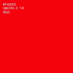 #F4020E - Red Color Image