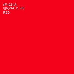 #F4021A - Red Color Image