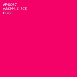 #F40267 - Rose Color Image