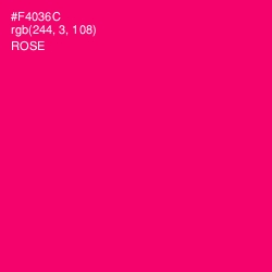 #F4036C - Rose Color Image