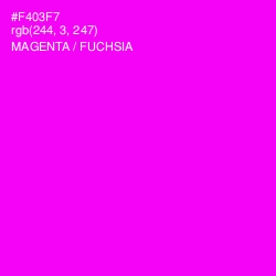 #F403F7 - Magenta / Fuchsia Color Image