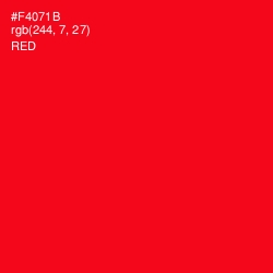 #F4071B - Red Color Image