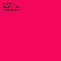 #F4075A - Razzmatazz Color Image