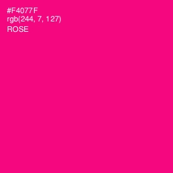#F4077F - Rose Color Image