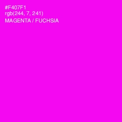 #F407F1 - Magenta / Fuchsia Color Image