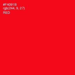 #F4091B - Red Color Image