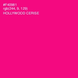 #F40981 - Hollywood Cerise Color Image
