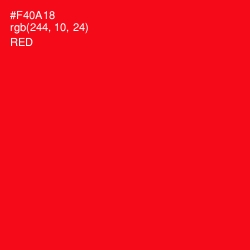 #F40A18 - Red Color Image