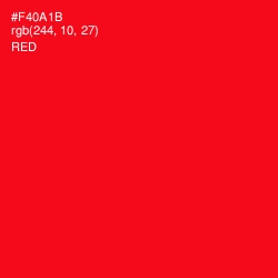 #F40A1B - Red Color Image