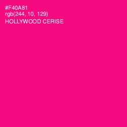 #F40A81 - Hollywood Cerise Color Image
