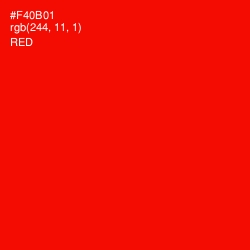 #F40B01 - Red Color Image