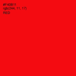 #F40B11 - Red Color Image