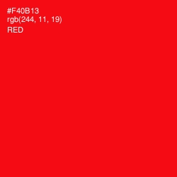 #F40B13 - Red Color Image