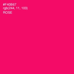 #F40B67 - Rose Color Image