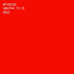 #F40C00 - Red Color Image