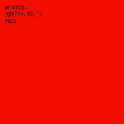 #F40C01 - Red Color Image