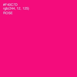 #F40C7D - Rose Color Image