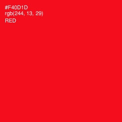 #F40D1D - Red Color Image