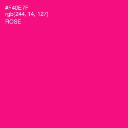 #F40E7F - Rose Color Image