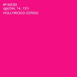 #F40E83 - Hollywood Cerise Color Image