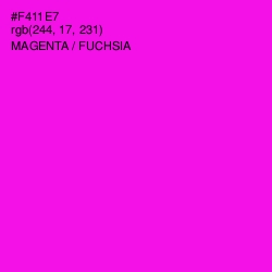 #F411E7 - Magenta / Fuchsia Color Image