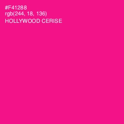 #F41288 - Hollywood Cerise Color Image