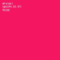 #F41661 - Rose Color Image