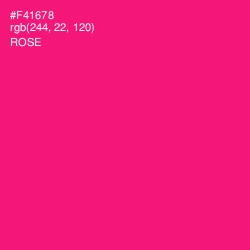 #F41678 - Rose Color Image