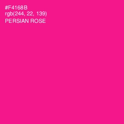 #F4168B - Persian Rose Color Image